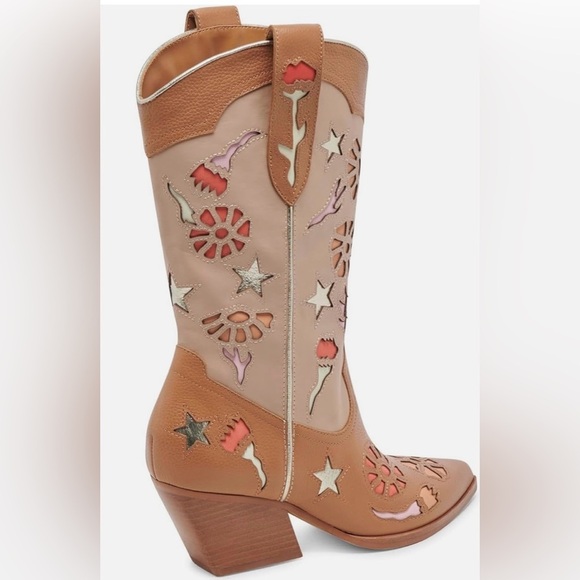 Dolce Vita Women's Lassie Western Boot Sz 8.5 Tan/ Multi - Picture 12 of 12